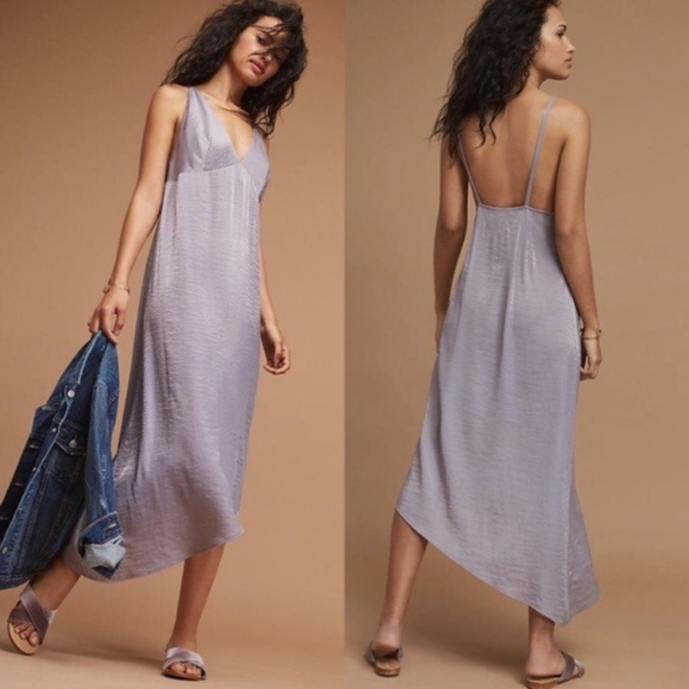 Anthro Thyra Asymmetric Slip Dress Moulinette Soeu
